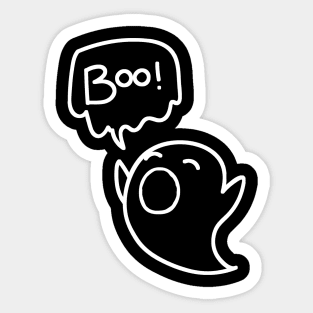 Cute Ghost Minimalist Aesthetic Halloween Design Sticker